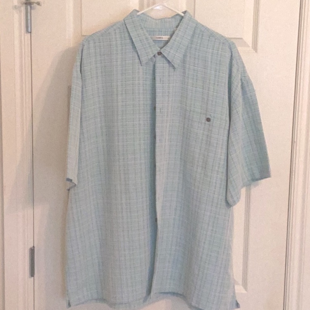 Mens button down short sleeve shirt.